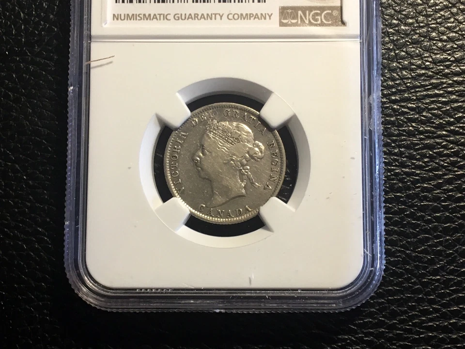 1886/7 Canadian 25 Cent NGC Vf Details Cleaned Lightly Super Rare All Grades - Image 3 of 4