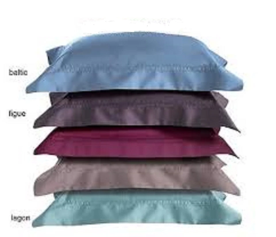 Yves Delorme Triomphe Taupe King Shams Par Sólido Sureau Algodón Satén París NUEVO Foto 3 de 4