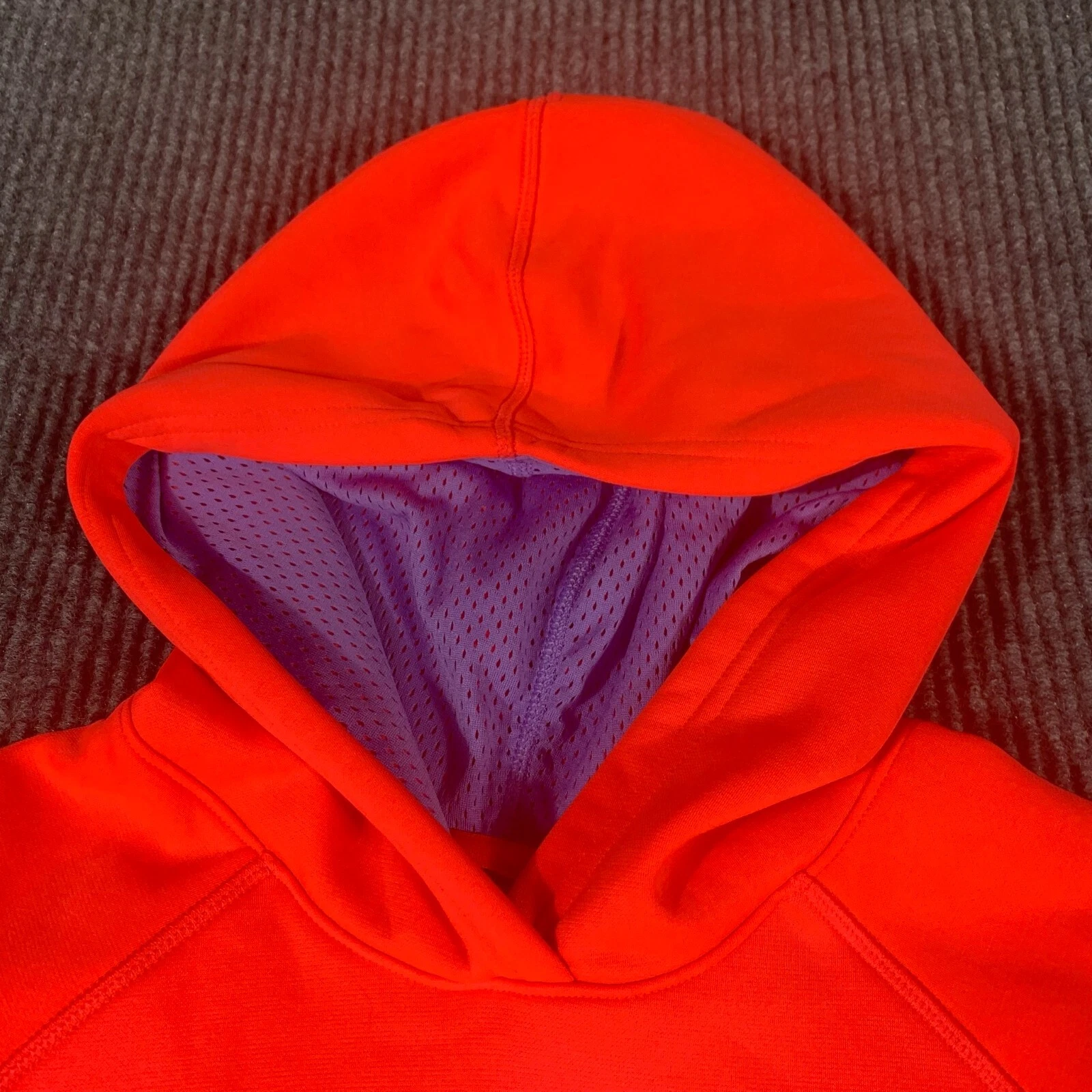 VETEMENTS Under Armour Felpa con Cappuccio Youth XL Extra Large Rosa Vestibilità Larga Manica Lunga Fori Pollice