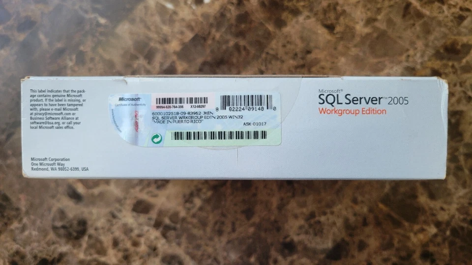 NEW SEALED Microsoft SQL Server 2005 Workgroup Edition RETAIL 5 CAL - Image 3 of 3