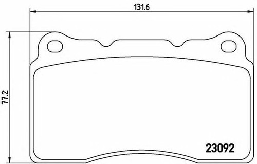 BREMBO Front Axle BRAKE PADS SET for RENAULT MEGANE III Coupe 2.0 R.S. 2014-on - Picture 2 of 7