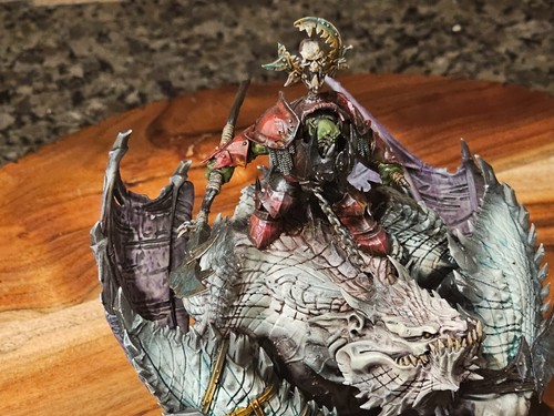 Warhammer Fantasy AOS Orruk Warclans Megaboss en Maw-krusha muy bien pintado - Imagen 11 de 24