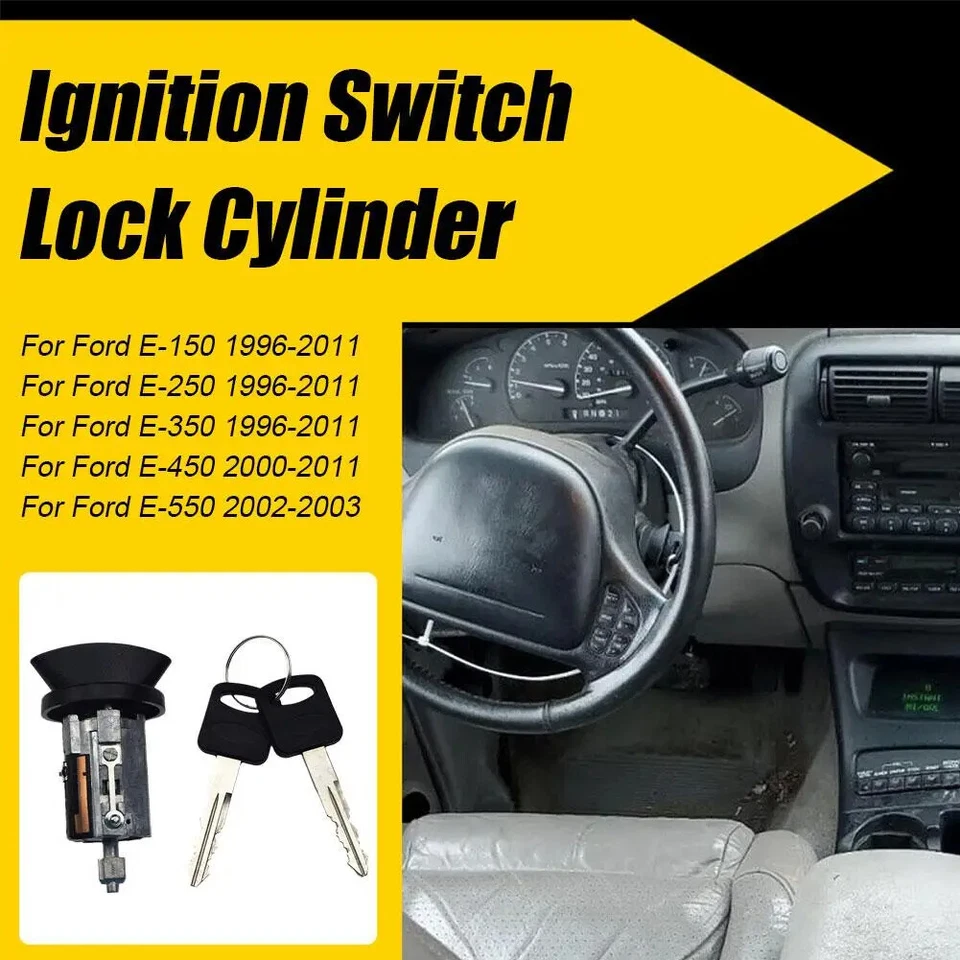 1PC Ignition Lock Cylinder & Keys for FORD Mazda Mercury 1L3Z11582A 1F2009012A — 第 3/4 张图片