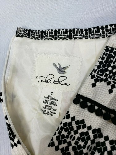 NWT Anthropologie Apparel Black White Work Skirt By Tabitha Size 2 - Picture 6 of 6