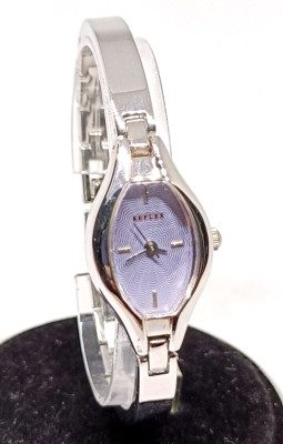 Vintage Reflex Damen 18 mm lila Zifferblatt Armband Quarz Dress Watch-sehr guter Zustand funktioniert