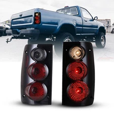 Taillights Black Smoke Lens for 89-95 Toyota Pickup Truck Replace Rear Lamp Pair
