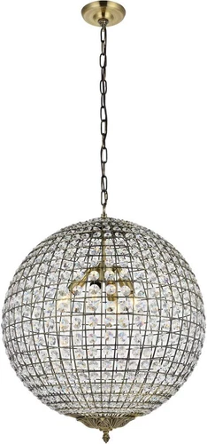 Living District Earlene 4-Light Transitional Metal Pendant in Antique Bronze - Picture 3 of 6