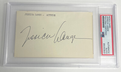 Jessica Lange signed 3x5 card PSA encapsulated | eBay