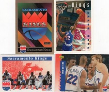 SACRAMENTO KINGS Lot of 4 Logo/ Team/ Highlight/Checklist NBA Basketball Cards