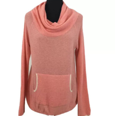 Anthropologie Sparrow Size L Waffle Knit Cowl Neck Sweater Wool