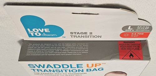Size Large Love To Dream Swaddle Up Transition Bag Lite 0.2 TOG New in Box - Picture 6 of 6