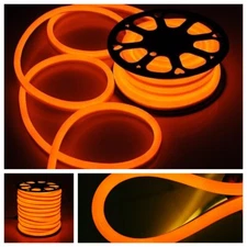 Orange 150ft 110V LED Neon Strip Lights Tube Building Holiday Party DIY Decor