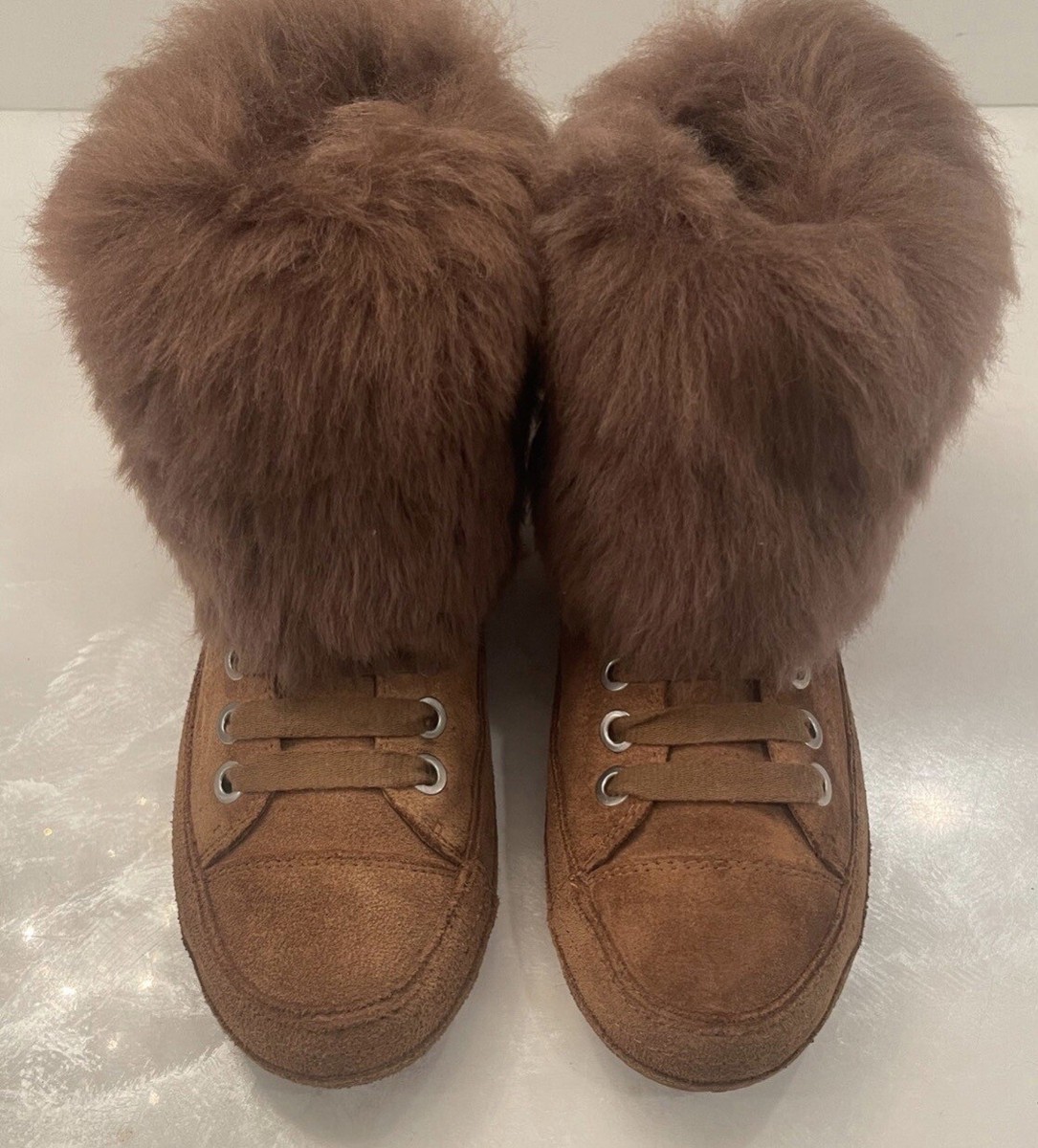 UGG BOOT SNEAKER ANTOINE FUR SUEDE CHESTNUT 1019110 Side Zip
