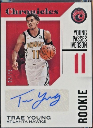 2018-19 Cornerstones Trae Young Crystal Rookie Quad Patch Auto RC