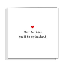 Fiance Birthday Card Romantic Husband to be Boyfriend Love You Card Cute Cheeky