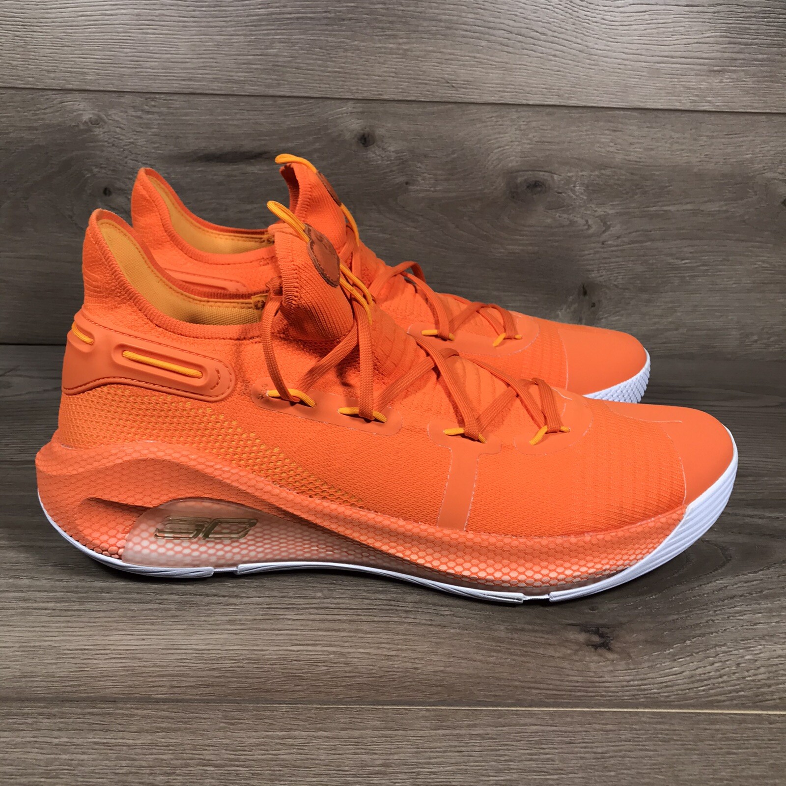 Rare Under Armour Curry 6 Team Orange Basketball Shoe 3022893800 Mens