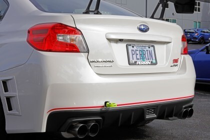 Perrin Rear Tow Hook Kit For Subaru 2015-2021 WRX & STi Neon Yellow - Picture 2 of 9