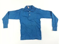 Vintage 1970s Donmoor Collared Long Sleeve Shirt Boys Kids Size 12 Blue