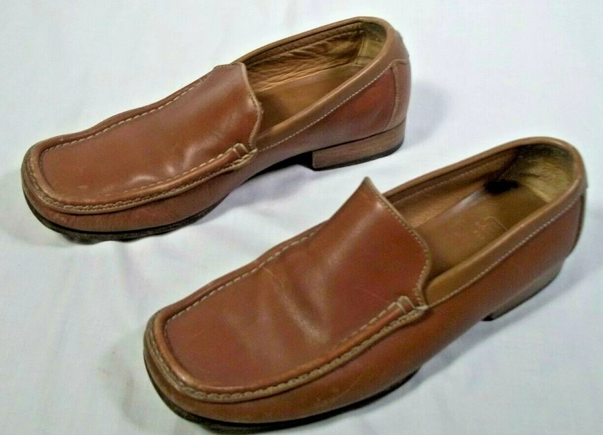 Mocassino italiano Coach Pierson in pelle punta di piedi 9 D abito casual naturale