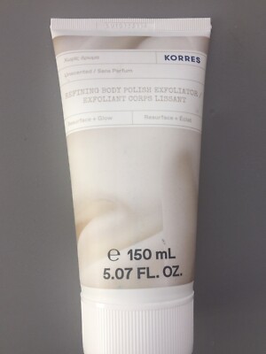 Korres Refining Body Polish Exfoliator Unscented Sealed 5.7 oz 150ml *NEW Sealed