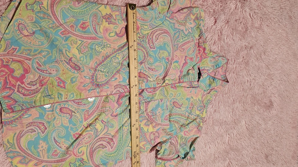 Top de pijama de manga corta Ralph Lauren multicolor de algodón cachemir talla S Foto 2 de 4