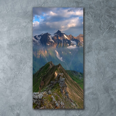 Wandbild Druck auf Plexiglas  Acryl Hochformat 60x120 Berggipfel