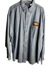 Paradise Point Sportswear Daytona Bike Week Denim L/S Shirt 2XL Vintage
