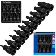 BLUE SPOT TOOLS 10 PCE 1/2" IMPACT TORX BIT SOCKETS (T20-T70)