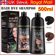 500ml Natural Permanent Instant Hair Dye Shampoo Olive/Coconut Oil Hair Coloring