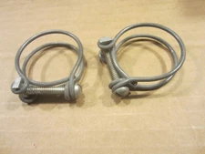 Vintage double wire hose clamps 1-3/8 inch i.d.