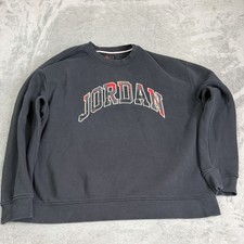 Jordan Men  s Essential Holiday Fleece Crewneck Sweatshirt Size XL Black