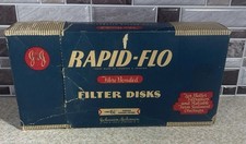 Vintage 1960s Johnson & Johnson Rapid Flow Filter Disks Milk Advertising Box NOS