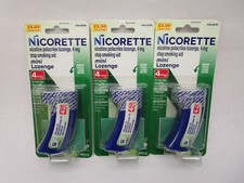 3 Pack - Nicorette Mini Nicotine Lozenges Stop Smoking Mint 4 Mg 20 ct EXP 11/26