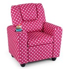 Kids Recliner with Cup Holder w/Adjustable Backrest & Footrest for Boys & Girls