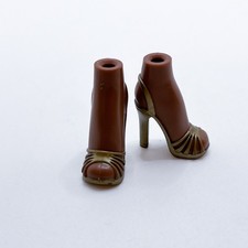 Spring Break Sasha Bratz Doll Shoes Gold Heels ??1A
