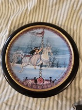 P. Buckley Moss • Carousel Princess Plate #2599 Triptych