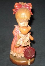 Anri Wood Sarah Kay Wakeup Kiss with Teddy Bear no. 381/2000 with wax seal