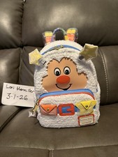 Loungefly Rainbow Brite Twink White Faux Leather Backpack with Star Accents