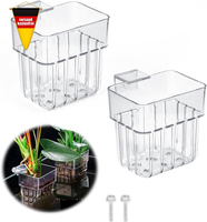 Aquarium Pflanzenhalter FüR Wasserpflanzen Und Dekorationen, Transparent, 2 StüC