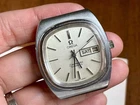 Omega Seamaster TV Seamaster 166.0211 S/Steel 35mm Day/Date Watch -RUNS 4 REPAIR