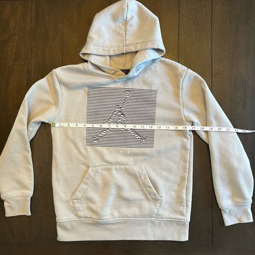 NIKE AIR JORDAN M HOODIE Boys Medium Gray - Picture 6 of 9