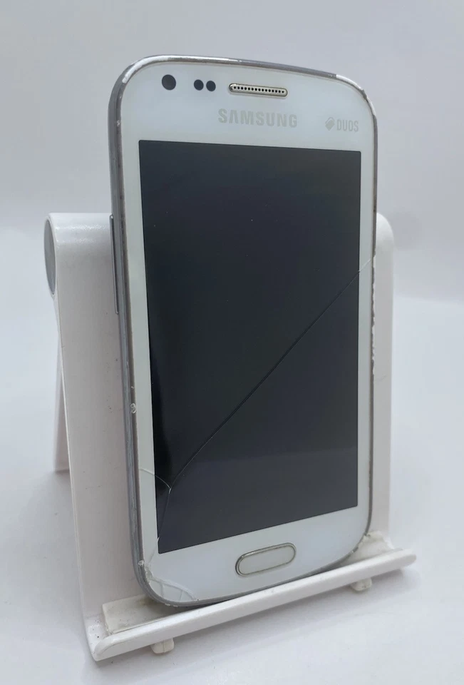 Samsung Galaxy S Duos S7562 White Unlocked 4GB 4" Smartphone Cracked Incomplete, photo 1 of 5