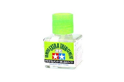 TAMIYA Model Paints & Finishes Extra Thin Cement Quick Setting Net 40ml 87182