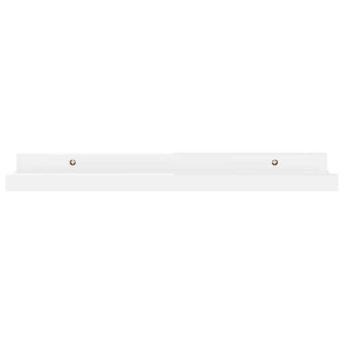 Wall Shelf Set of 2 High gloss white MDF 15.7x3.5x1.2 in - Picture 4 of 9