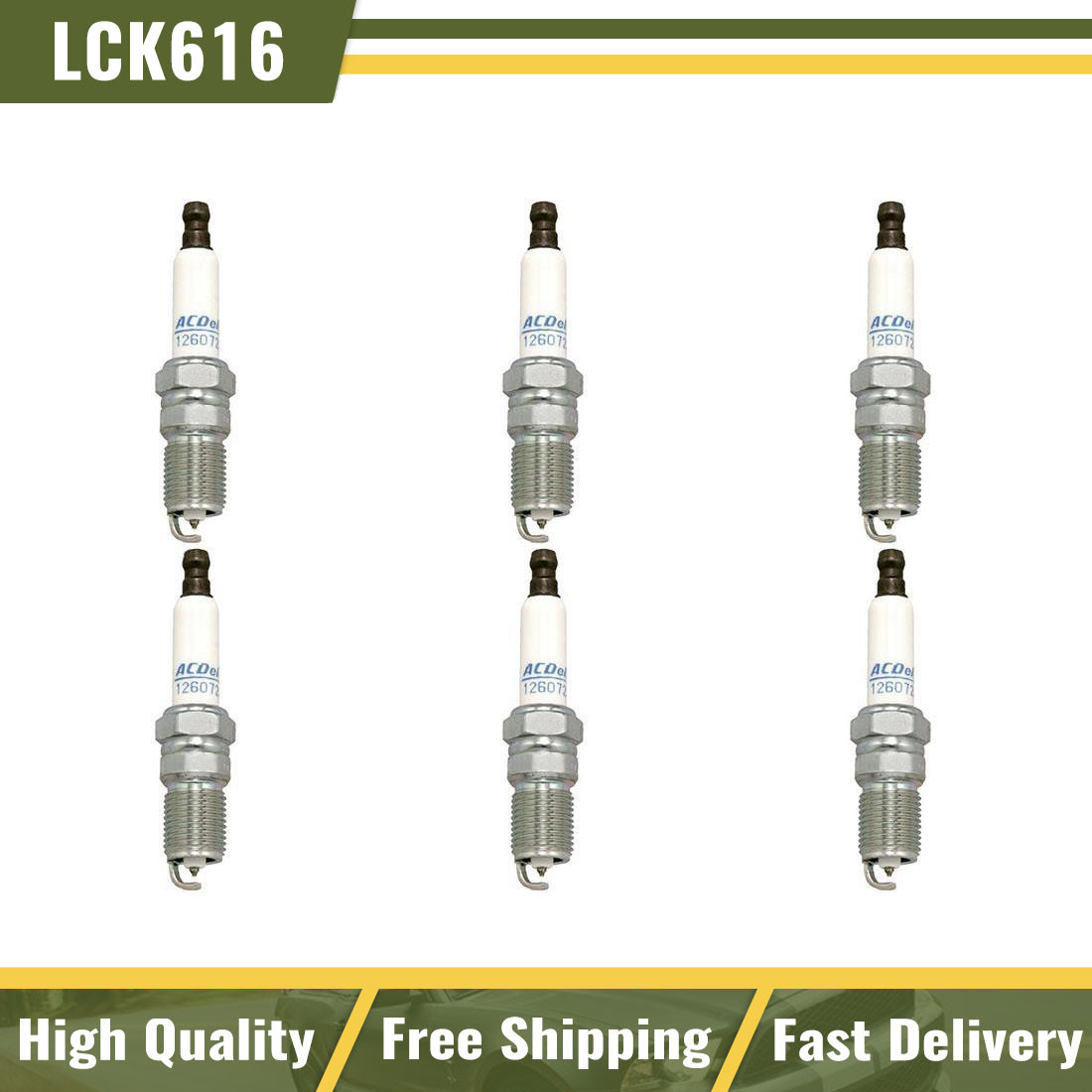 AC DELCO 41-993 Spark Plug 6 Piece Set Kit for Chevy GMC Van Truck 3.4L 4.3L V6
