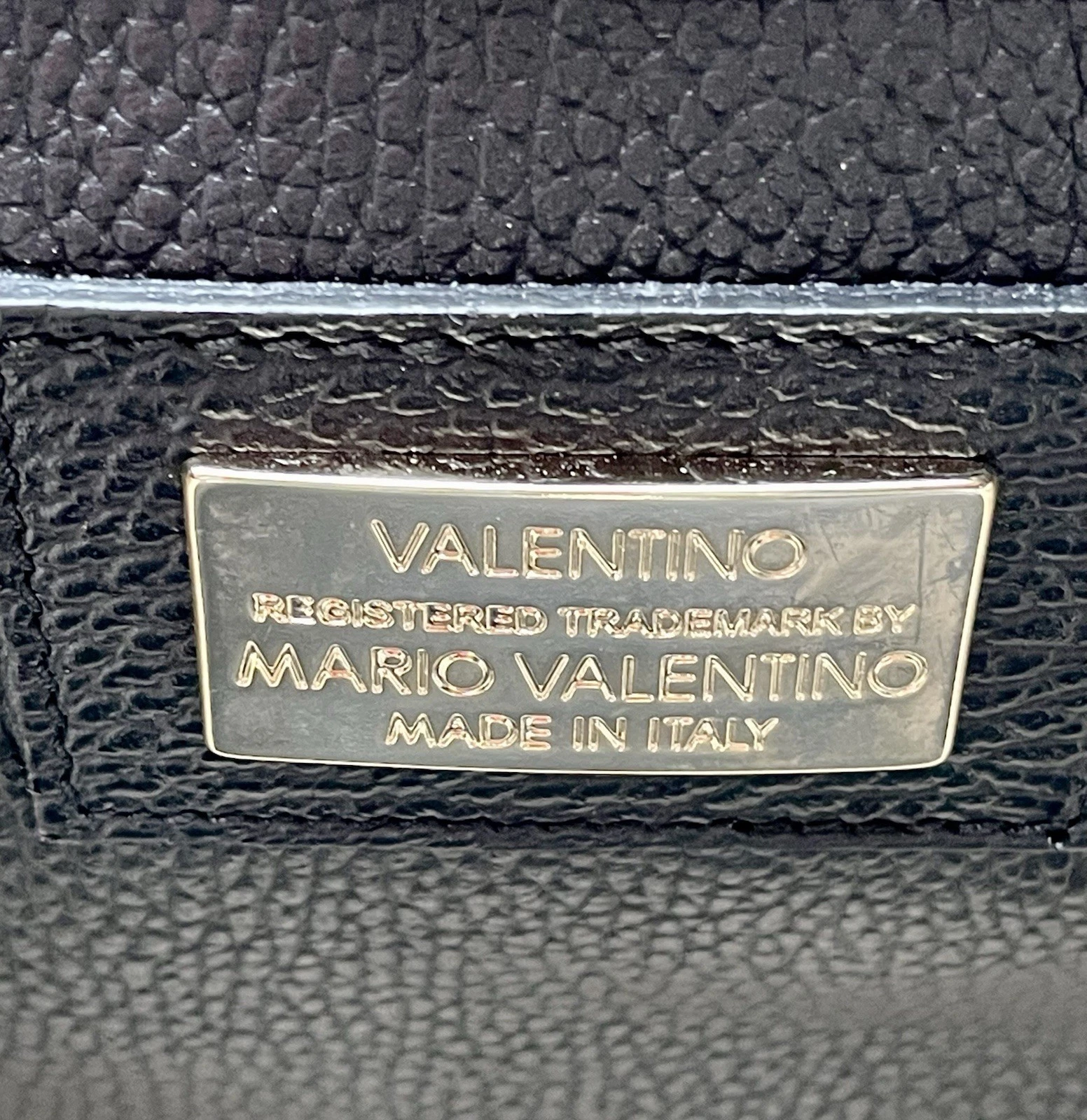 Borsa VALENTINO By Mario Valentino *PERSONALIZZATA* LOGO SOHO ROCK in pelle nera $1095