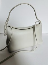Massimo Dutti Minimalist Shoulder Ivory Bag, ...