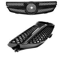 Mercedes CLK W209 C209 K&uuml;hlergrill Waben Front Grill Schwarz Glanz Mopf bj 05-09