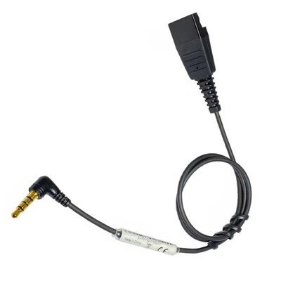 HR-KOM QD Anschlusskabel glatt auf 3,5 mm Klinke 4-polig, Handy AVM Fritz C4 C5