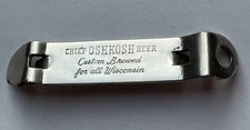 Vtg. Chief Oshkosh Beer Bottle Opener Oshkosh Brewing Co. Wisconsin Vaughn USA